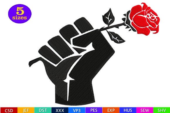 Black History Embroidery Design