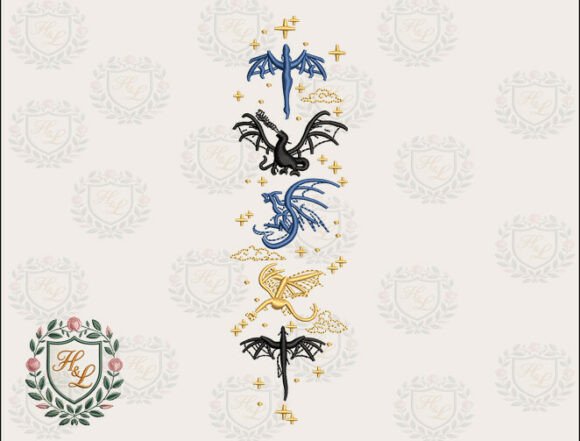 Celestial Dragon Embroidery Files