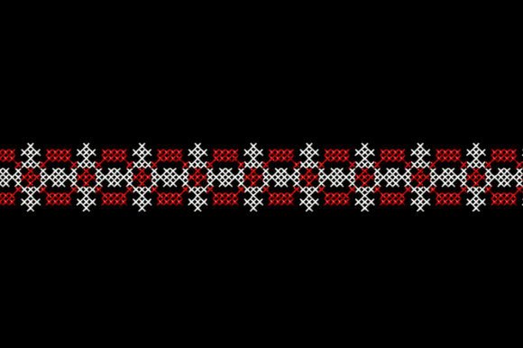 Cross Stitch Folk Border Embroidery