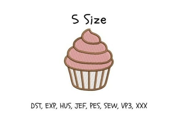 Cupcake Embroidery Design