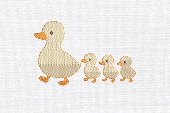 Duck Family Parade Embroidery