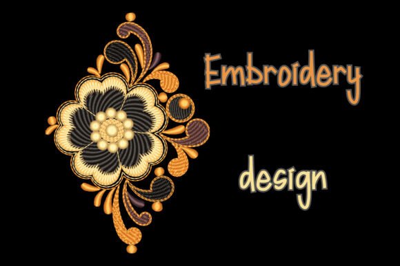 Flower Embroidery Design Floral Folk