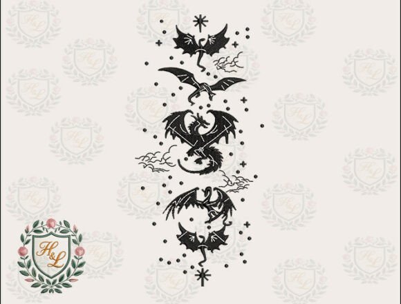 Fourth Wing Embroidery Files