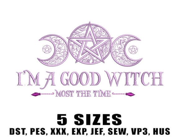 Good Witch Embroidery Design