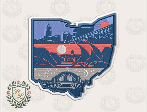 Layers of Ohio Embroidery Files