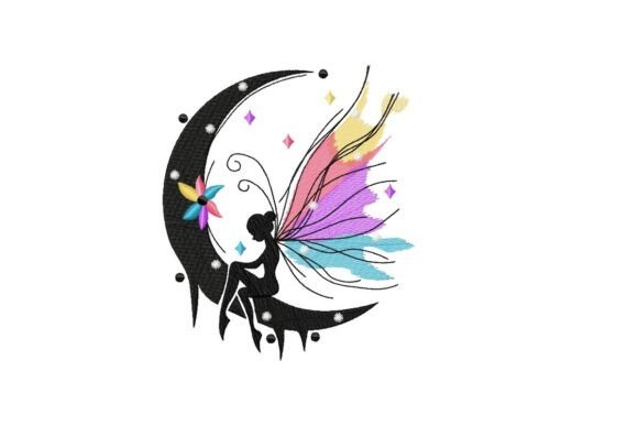 Magic Butterfly Fairy Embroidery Design