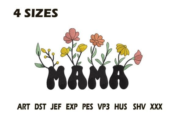 Mama Floral Embroidery