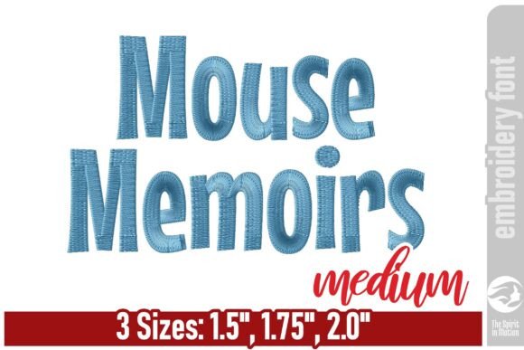 Mouse Memoirs Cute Embroidery Font - M