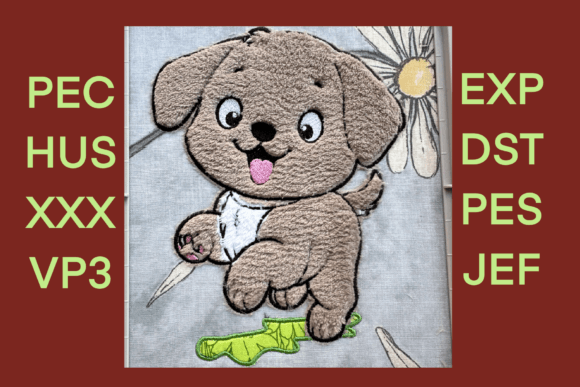 Puppy Applique - Embroidery Pattern