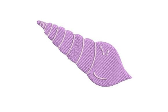 Purple Conch Shell Embroidery Design