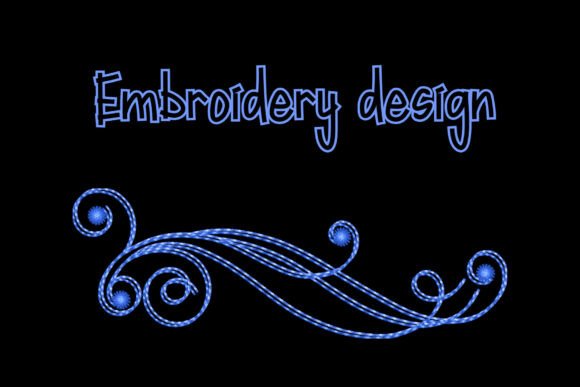 Swirls Border Embroidery Design