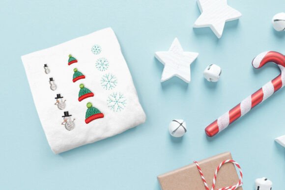 Winter Micro Embroidery Trio